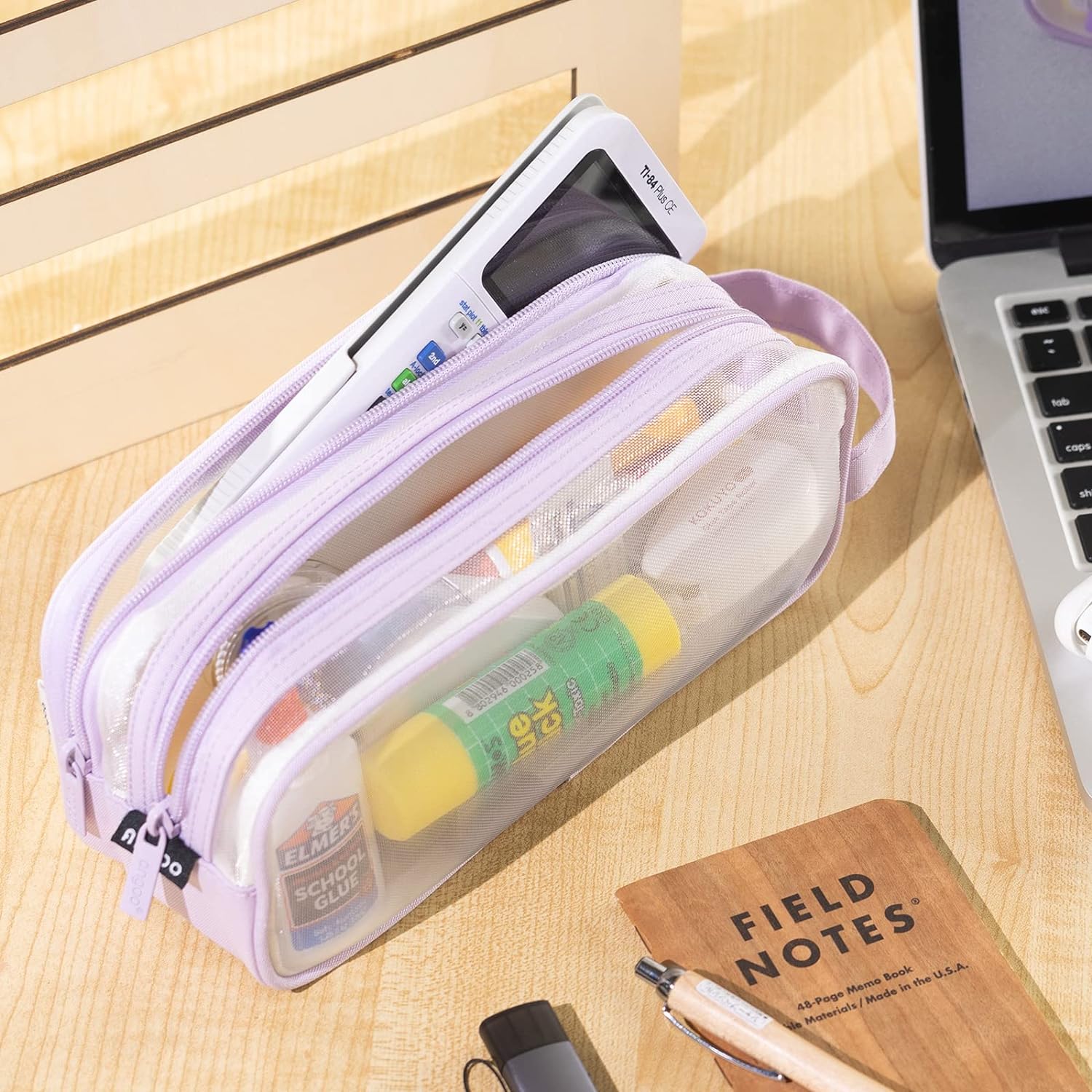 Grid pencil case, transparent pencil case