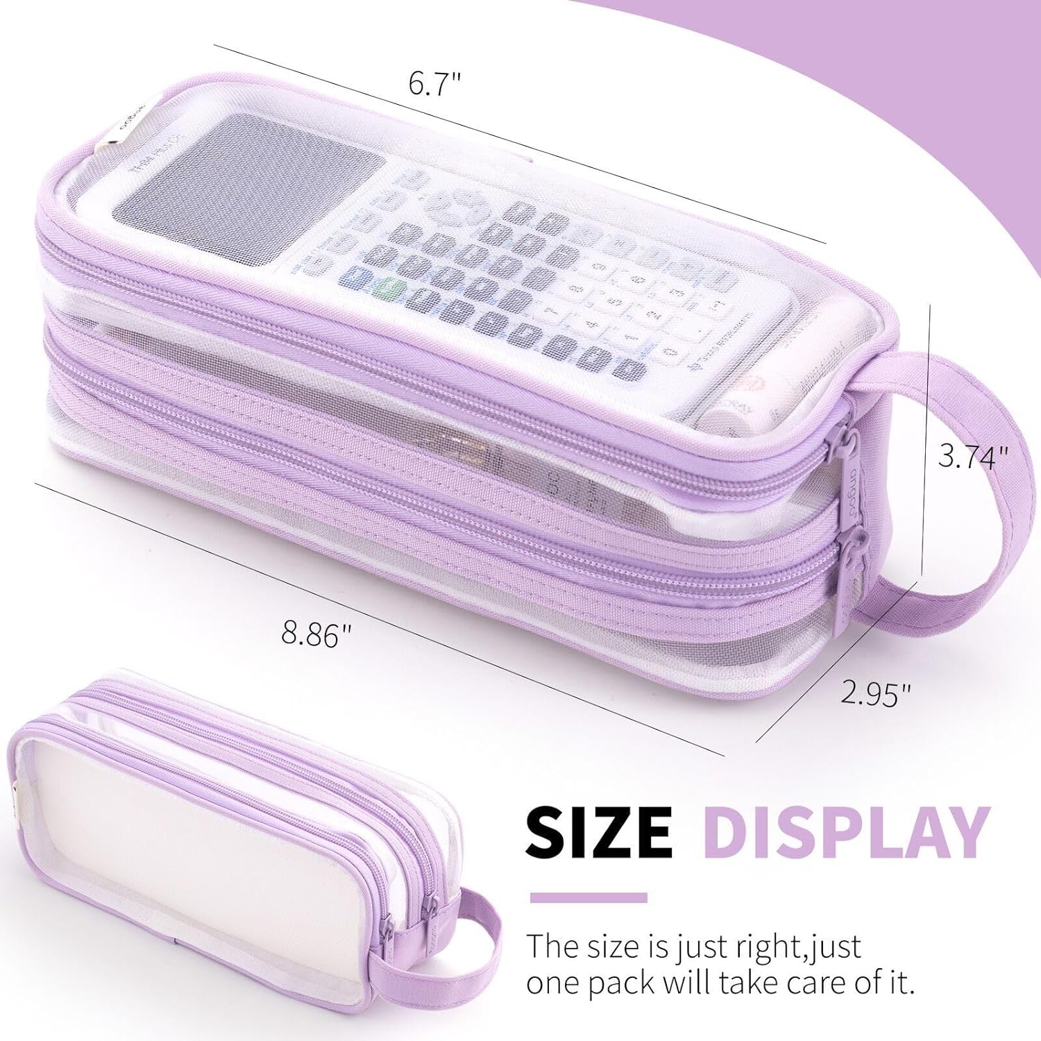 Grid pencil case, transparent pencil case