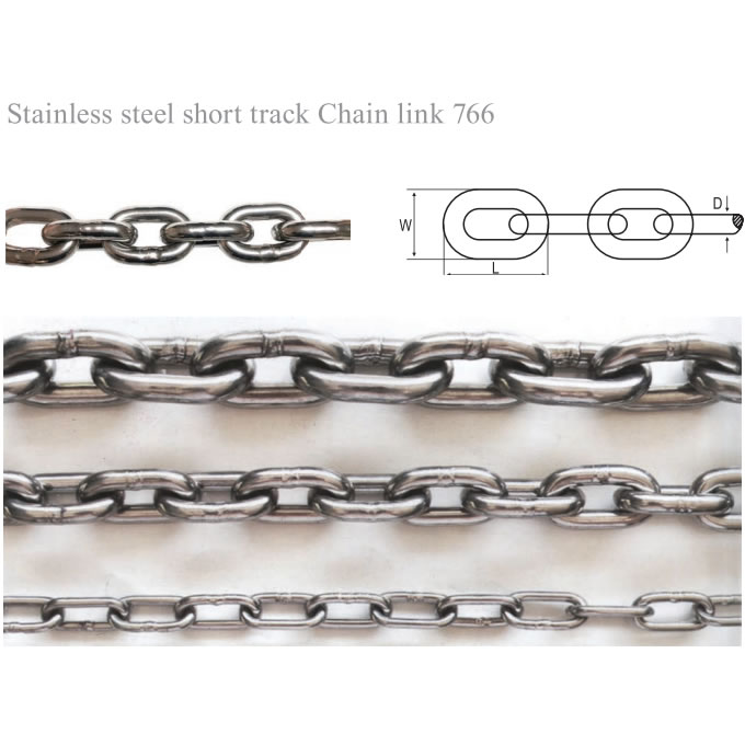 Stainless steel short ring chain